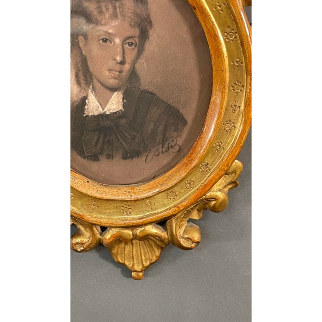 Émile Baes, Noblewoman, 1890s, Pastel, Framed For Sale - Image 3 of 11