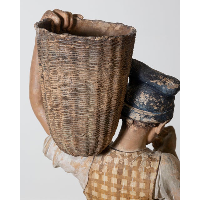 An expressive and beautifully rendered Italian statue in cast metal, likely spelter, dating to the late 19th century. This...