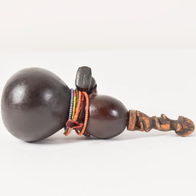 Early 20th Century Old Nyamwezi Diviner's Medicine Gourd Tanzania For Sale - Image 4 of 10