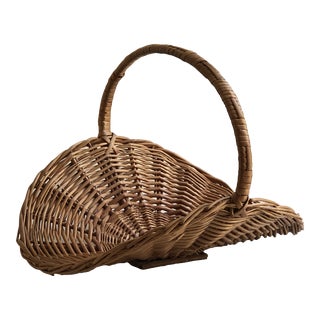Medium European Flower Gathering Basket, Portugal For Sale