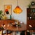 Vintage Portuguese Amber Glass Romantic Hanging Light, 1970s For Sale - Image 3 of 13