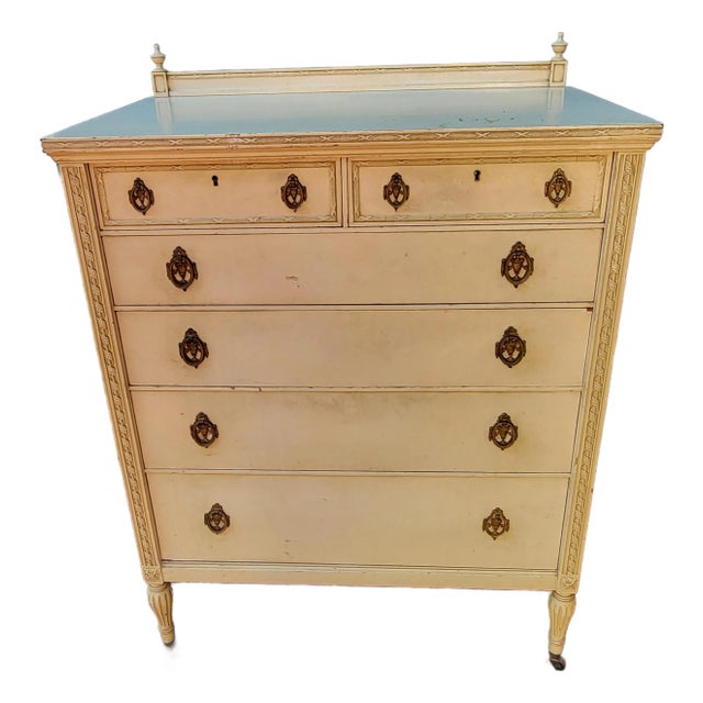 Find Antique Dresser With Ornate Lilly of the Valley Door Knobs For Sale