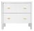 Matthew Izzo Home Andre Fluted Detail Matte White Lacquer Two Drawer Side Table With Brass Hardware For Sale
