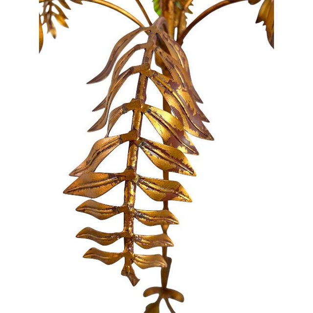 Hollywood Regency Tres Foil Antique Floor Lamp For Sale - Image 3 of 7