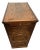 Vintage Tiger Oak File Cabinet Three Locking Drawers Paneled Sides Legal Size For Sale - Image 4 of 11