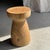 Tan Side Table in Mango Wood, 1980s For Sale - Image 8 of 18