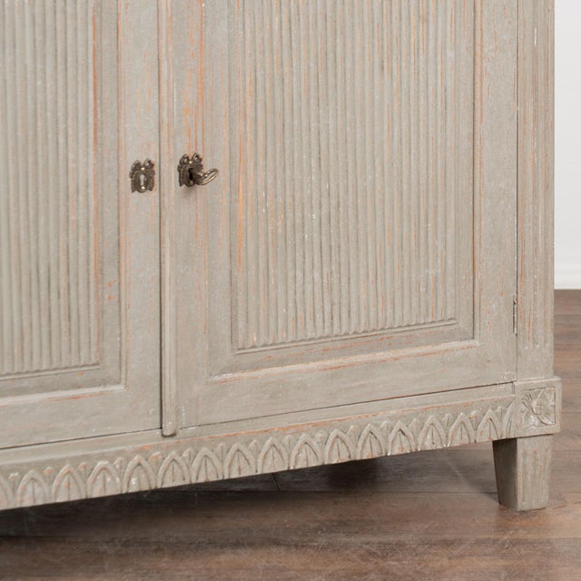 Late 19th Century Swedish Gray Painted Gustavian Style Sideboard Buffet For Sale - Image 15 of 17