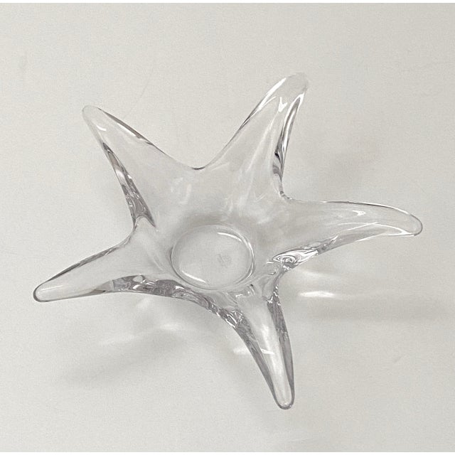 Cofrac Starfish Crystal Bowl French Signed Cofrac Art Verrier For Sale - Image 4 of 12