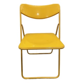 Vintage Ikea Ted Folding Chair, Yellow, by Niels Gammelgaard, 1979-1989 For Sale