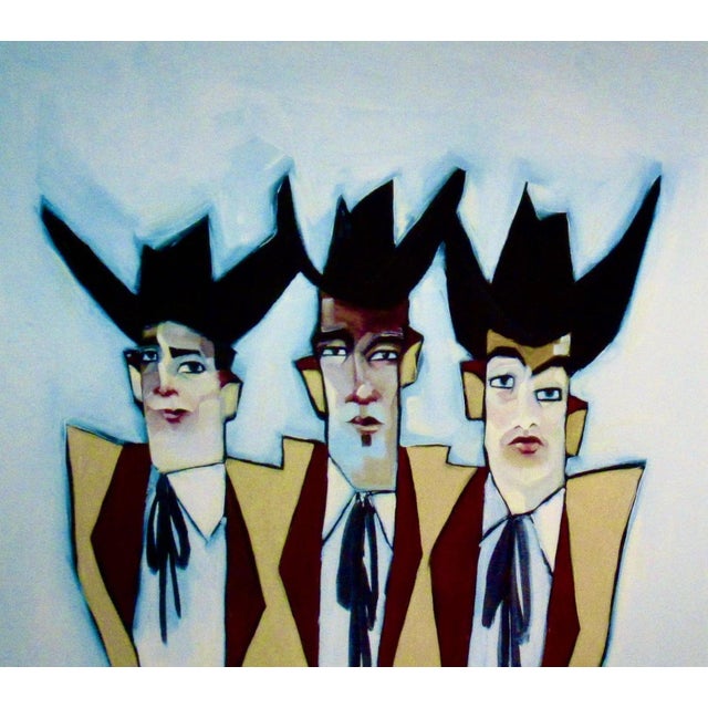 Expressionism Michael Todd White Crude Oil Men C. 2000 Original Print For Sale - Image 3 of 7