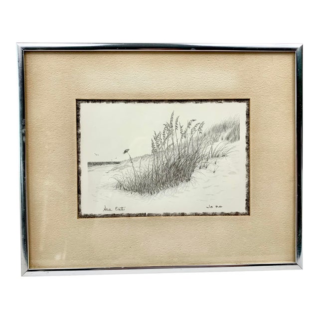 Vintage Coastal Jo Ka Framed Print For Sale