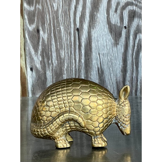 Vintage Boho Brass Armadillo For Sale - Image 4 of 6