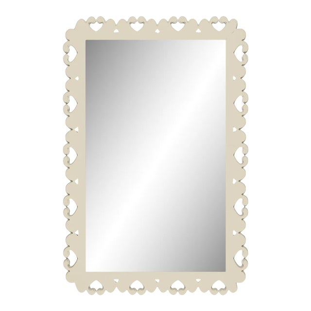 Fleur Home Garden District Satsuma Rectangle Mirror in Delaware Putty, 30x40 For Sale
