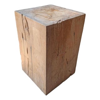 Teak Wood Pedestal Crafted in Java, Indonesia For Sale