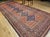 French Country Vintage Persian Malayer Gallery Rug, Hand-Knotted Wool, Geometric Pattern, 7x17, Brick Red & Blue For Sale - Image 3 of 15