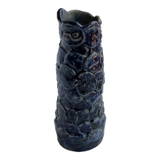 Handmade Cobalt Blue Vase For Sale