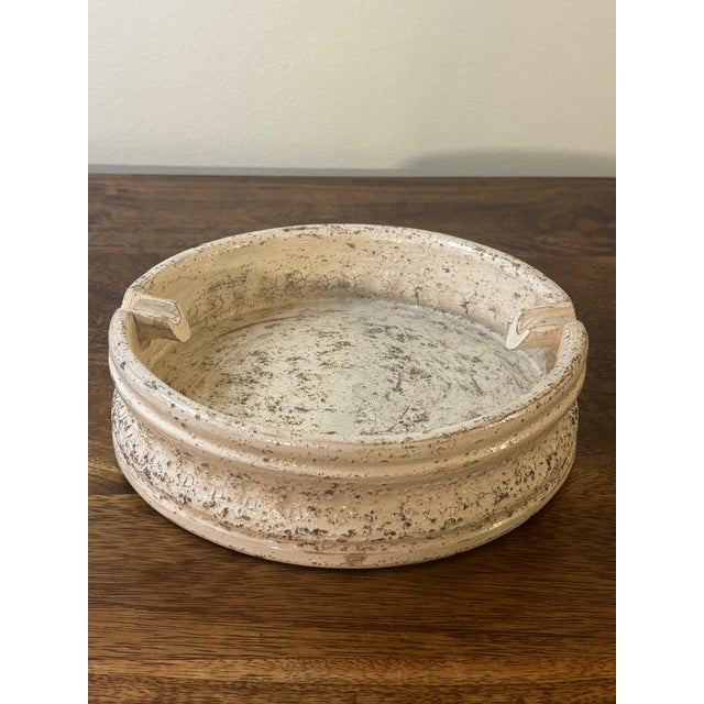 White Vintage Mid Century Bitossi Aldo Londi Ashtray Signed Italy For Sale - Image 8 of 9