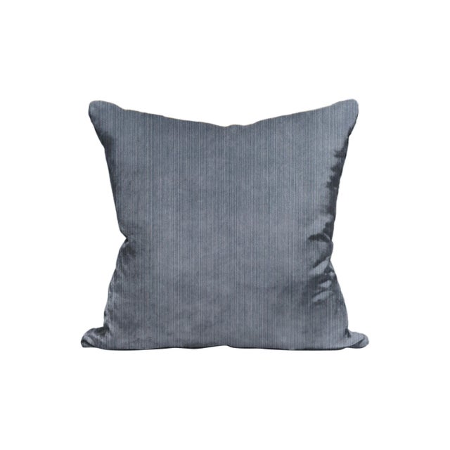Contemporary The House of Scalamandré Strie Velvet Pillow, Soldier For Sale - Image 3 of 3
