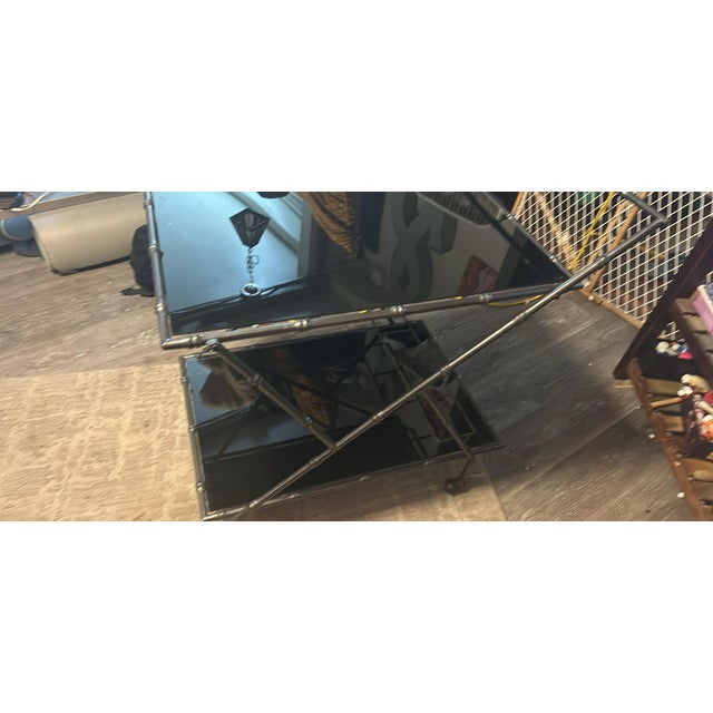 Hollywood Regency 1950s Hollywood Regency Bar Cart For Sale - Image 3 of 6