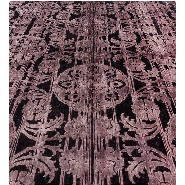 Modern Modern Hand-Tufted Purple Indian Wool Carpet by Doris Leslie Blau For Sale - Image 3 of 6
