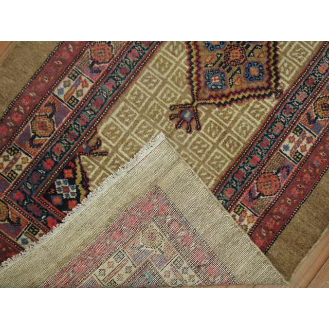 Persian Early 20th Century Traditional Camel Persian Serab Runner - 3'2" x 11'1" For Sale - Image 3 of 6