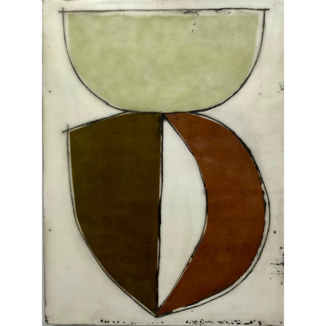 White Encaustic Collage Installation by Gina Cochran - "A Long Walk to Nashville" - 9 Panels For Sale - Image 8 of 11