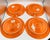 Orange Le Creuset Stoneware Vancouver Flame Orange 4pc Dinner Plates Set 10.5" For Sale - Image 8 of 8