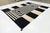 Modern Navajo Style Hand-Woven Wool Flat-Weave Area Rug in Black & Ivory For Sale - Image 9 of 9