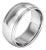 14 Karat White Gold Half Round Edge Wedding Band, Estate For Sale
