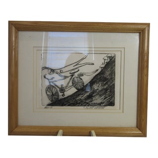 Komiyama Shohei Original Whimsical Etching With Pencil - Signed and Numbered For Sale