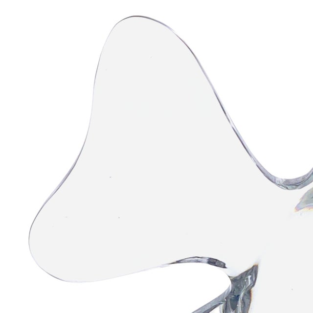 Transparent Pristine Large Steuben Crystal Angelfish Sculpture 10.5" Signed Rare Masterpiece For Sale - Image 8 of 9