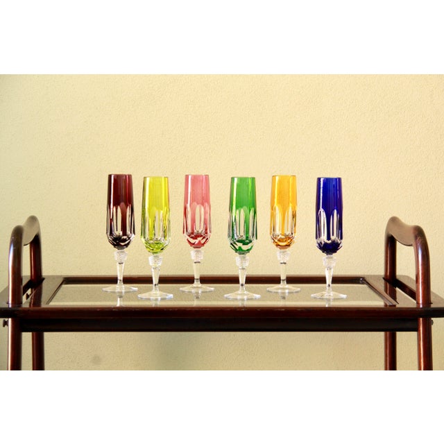 Vintage Antika Wine Crystal Glasses by Nachtmann, 1970s, Set of 6 For Sale - Image 4 of 8