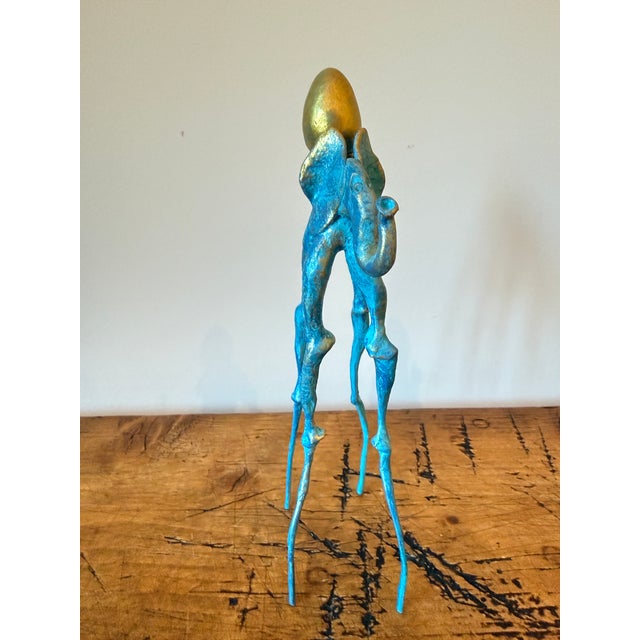 Salvador Dali Inspired Handmade Ceramic Elephant. The pamphlet that is included notes that this piece is "Producte...