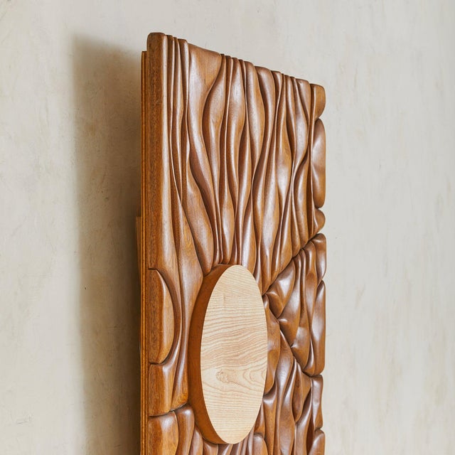 Monumental French Carved Wood Wall Sculpture by Lucien Bénière For Sale - Image 4 of 8