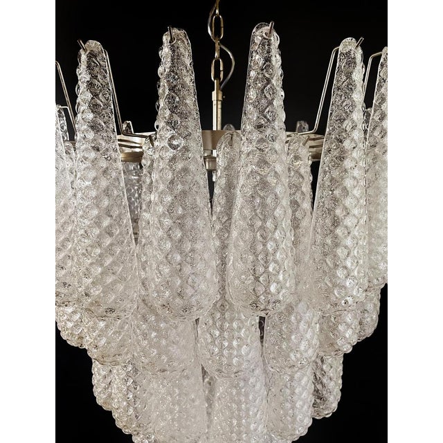 Italian Murano Glass Petals Chandelier, 1970s For Sale - Image 17 of 18