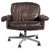 Mid-Century Modern Swivel Lounge Chair in Brown Leather, 1960s For Sale - Image 11 of 11