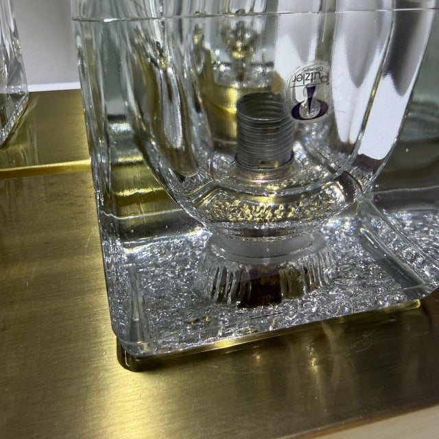 Vintage Wall Lamps in Ice Glass and Brass from Peill & Putzler, 1970s, Set of 2 For Sale - Image 17 of 18