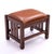 Arts & Crafts L. & J. G. Stickley Footstool Leather Oak Mission Art & Crafts For Sale - Image 3 of 10