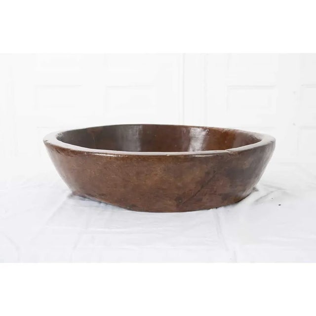 English 19th Century Hand-Carved Wood Bowl For Sale - Image 4 of 5