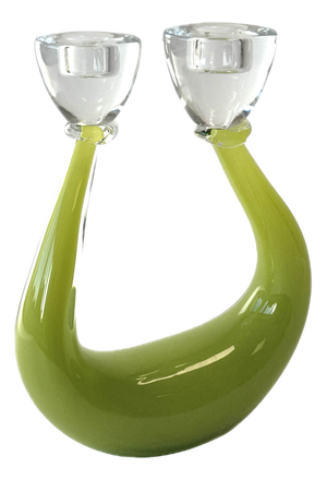 Organically Designed Glass Candleholder from Glass Studio JS