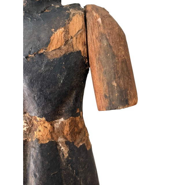 Late 19th Century Late 19th Century Spanish Colonial Tradition Polychrome Devotional Figure or Santos For Sale - Image 5 of 15