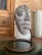 Surrealist Carved Stone Face Sculpture Steel Base Tribal Style Raw Wood Pedestal For Sale - Image 14 of 17