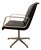 Mid-Century Desk Chair with Black Leather Upholstery and Aluminium Frame from Wilkhahn, 1960s For Sale