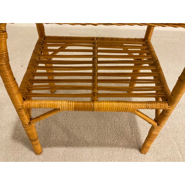 Vintage Wicker Table For Sale - Image 4 of 8