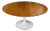 Vintage Original Round Saarinen Tulip Dining Table in Walnut by Knoll For Sale