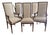 Six Carved French Dining Chairs Leopard Upholstery For Sale