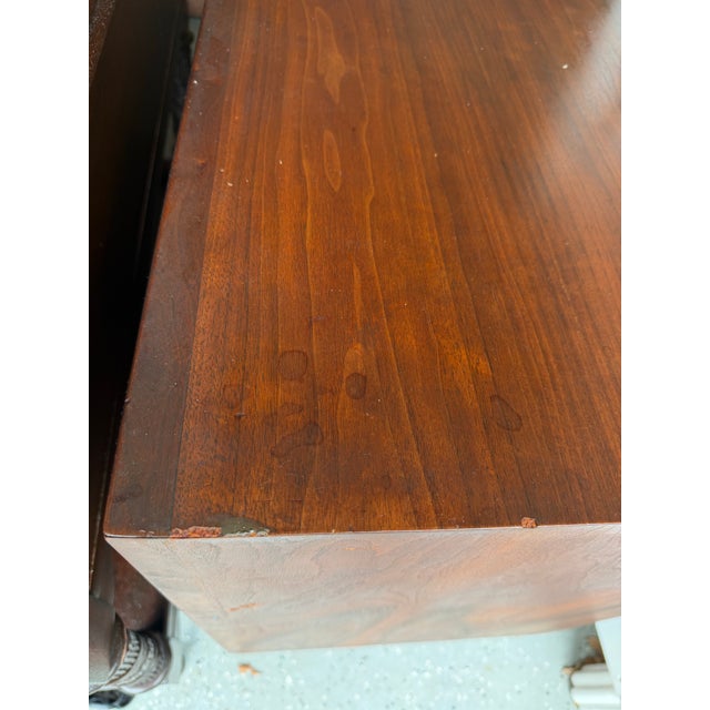 Vintage Dillingham Walnut Nine-Drawer Dresser, Dated 1970, Mid Century Modern, Attributed For Sale - Image 16 of 16