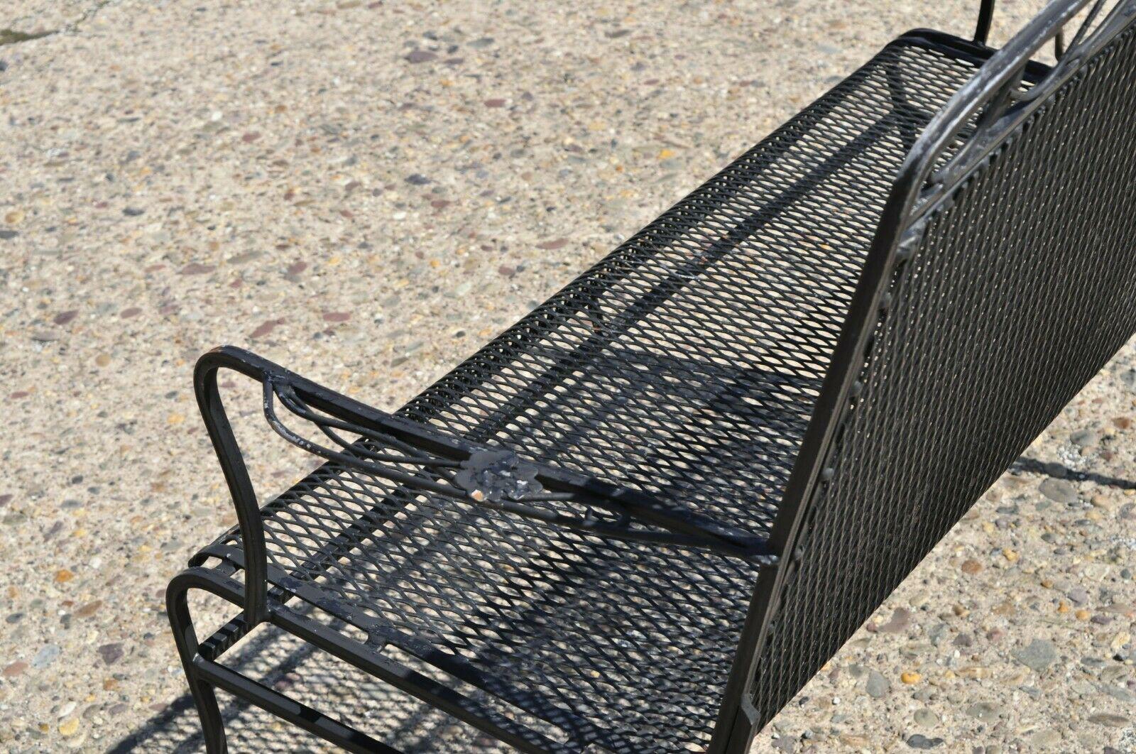 Vintage Russell Woodard Bench Mid Century Patio Wrought Iron Metal Settee Outdoor Furniture Outdoor Gardening Home Living Fontane Physio De