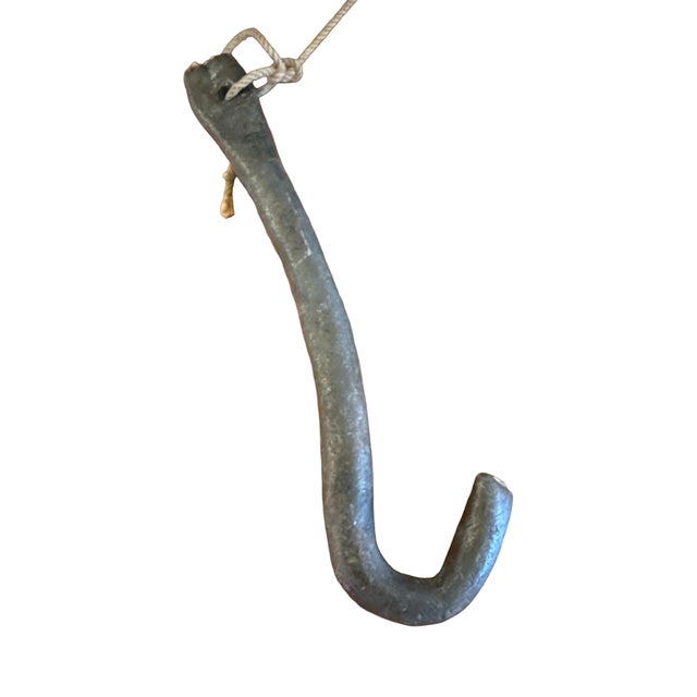 Early 20th Century American Folk Art Cork Duck Decoy With Original Attached Weight and Line For Sale - Image 4 of 9