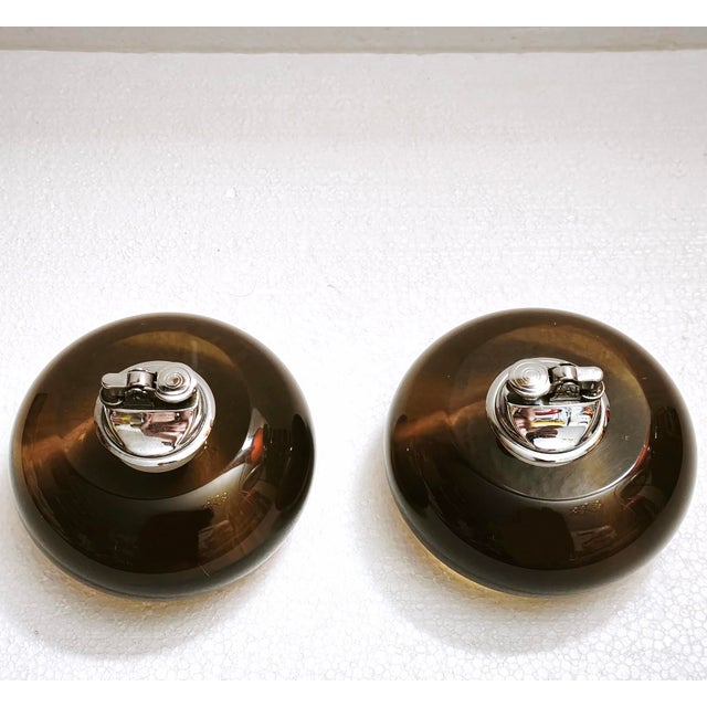 Space Age Gas Table Lighters by Ingo Knuth for Soldi & Scati, Italy, 1970s, Set of 2 For Sale - Image 10 of 18